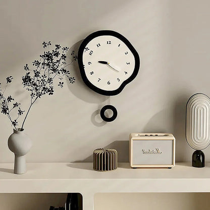 Abstract Distorted Pendulum Wall Clock