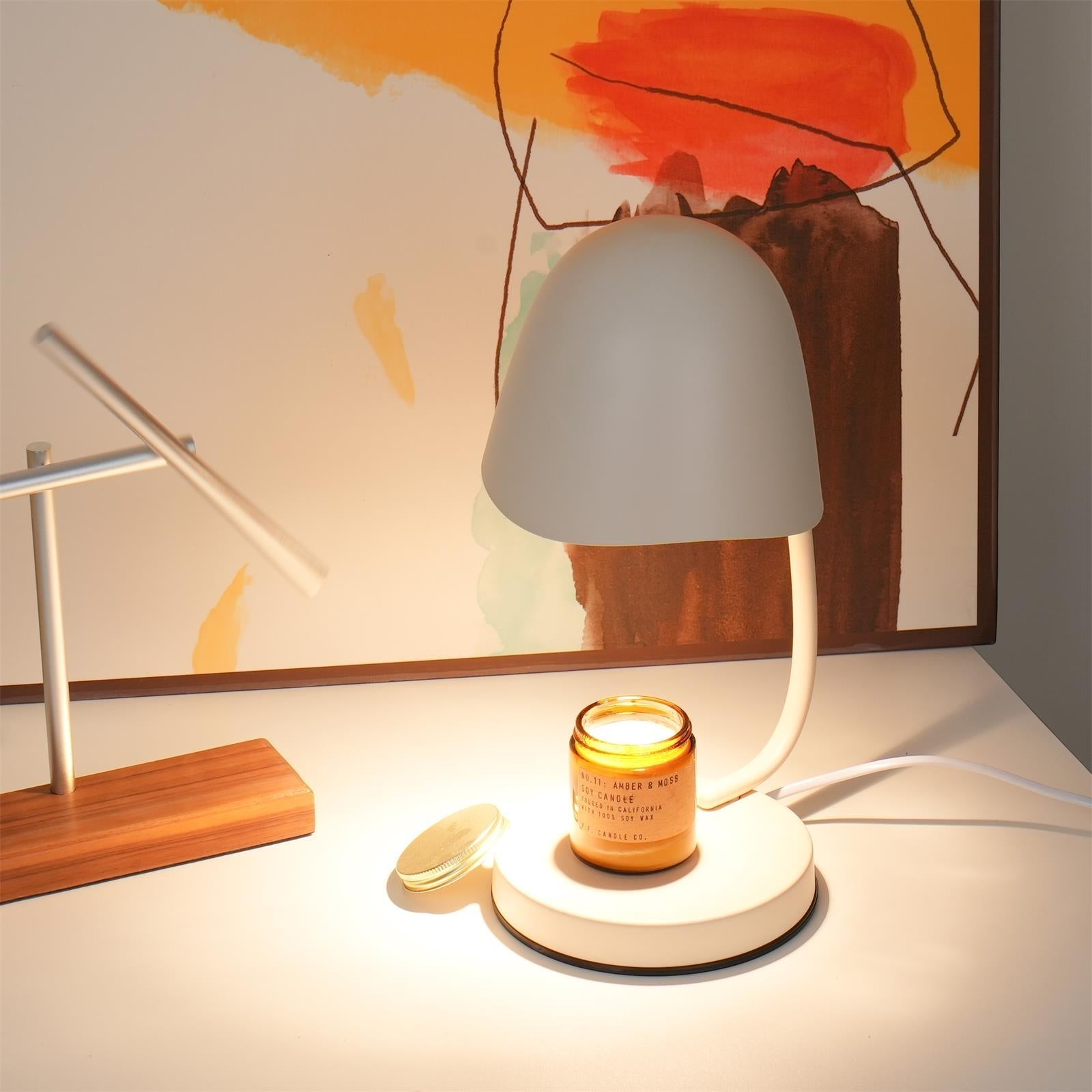 Eggshell Dome Candle Warmer Lamp