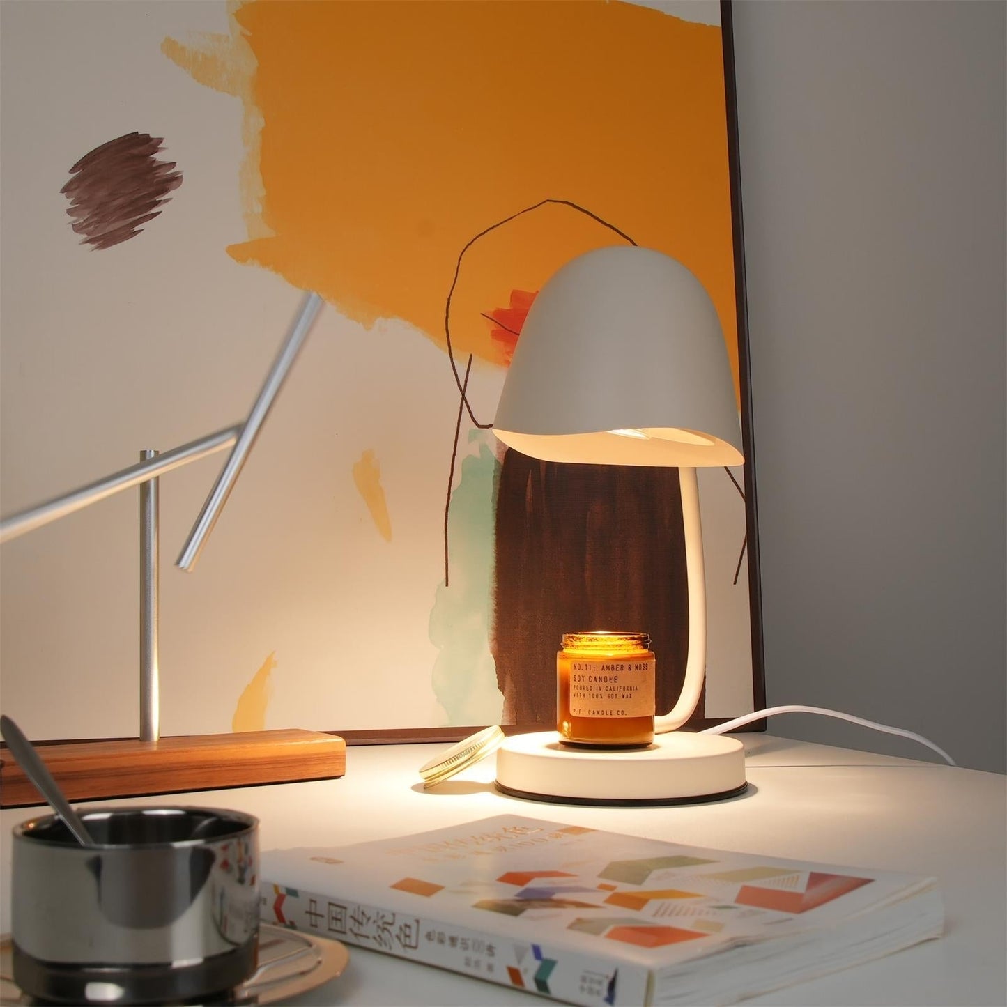 Eggshell Dome Candle Warmer Lamp