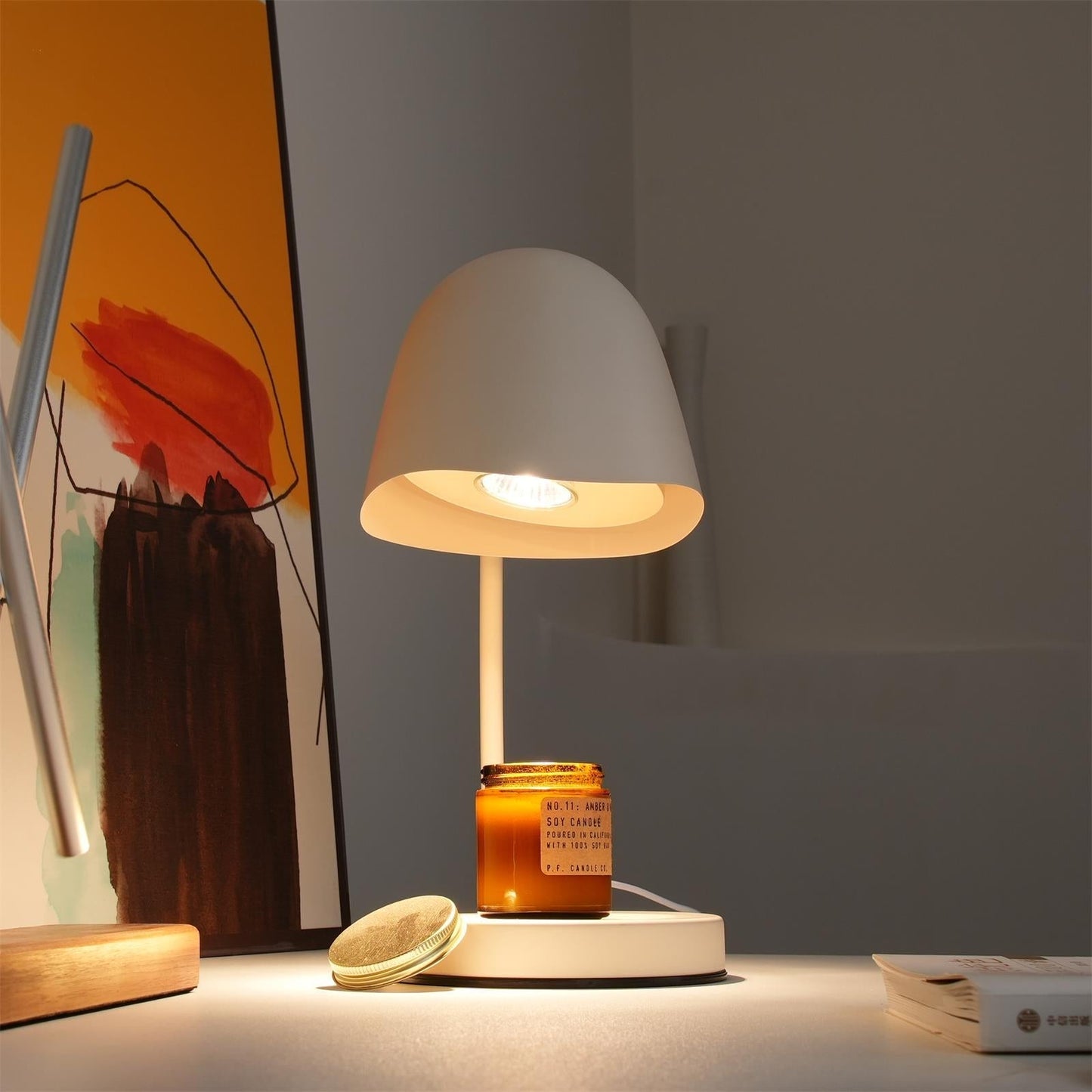 Eggshell Dome Candle Warmer Lamp
