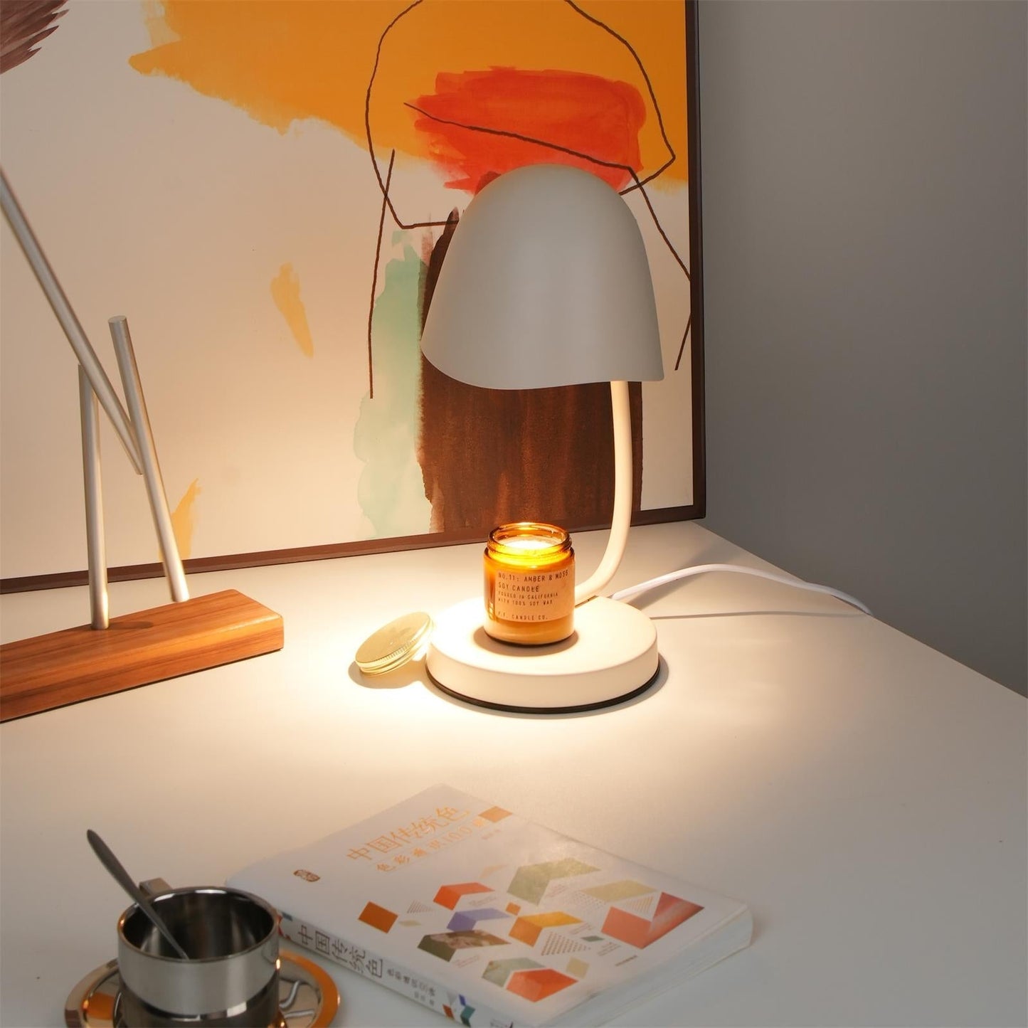 Eggshell Dome Candle Warmer Lamp
