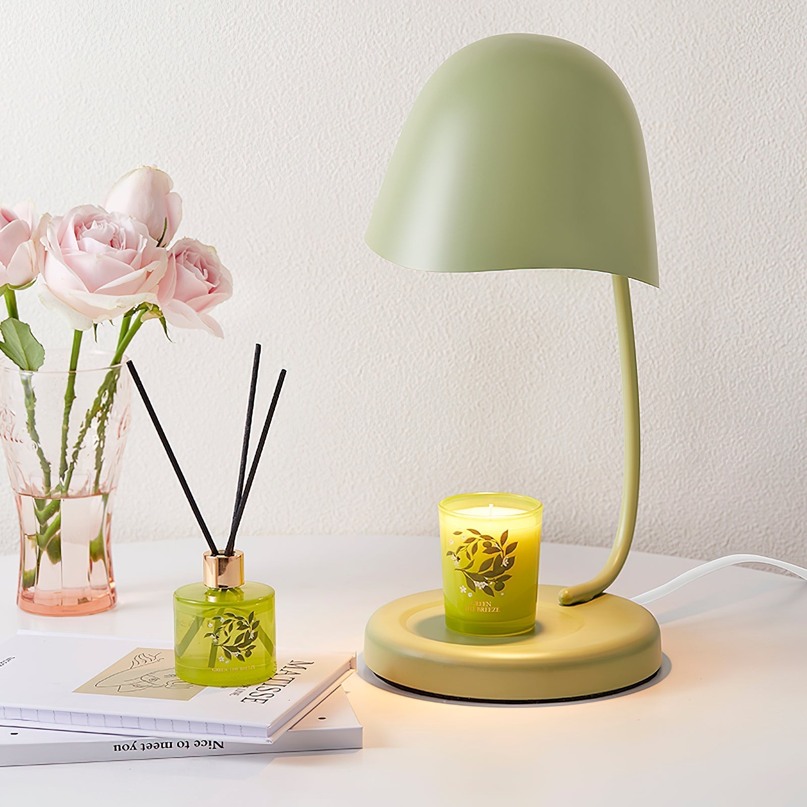 Eggshell Dome Candle Warmer Lamp