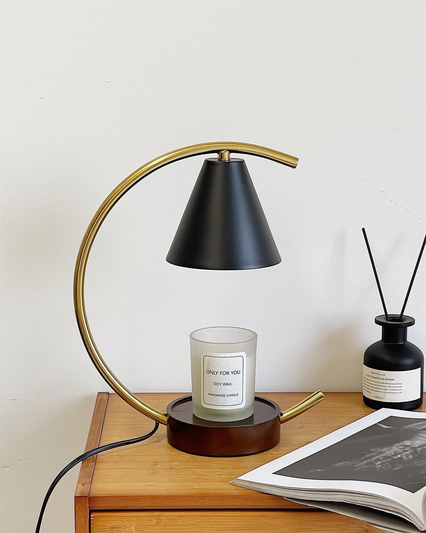 Modern Cone Shade Candle Warmer Lamp