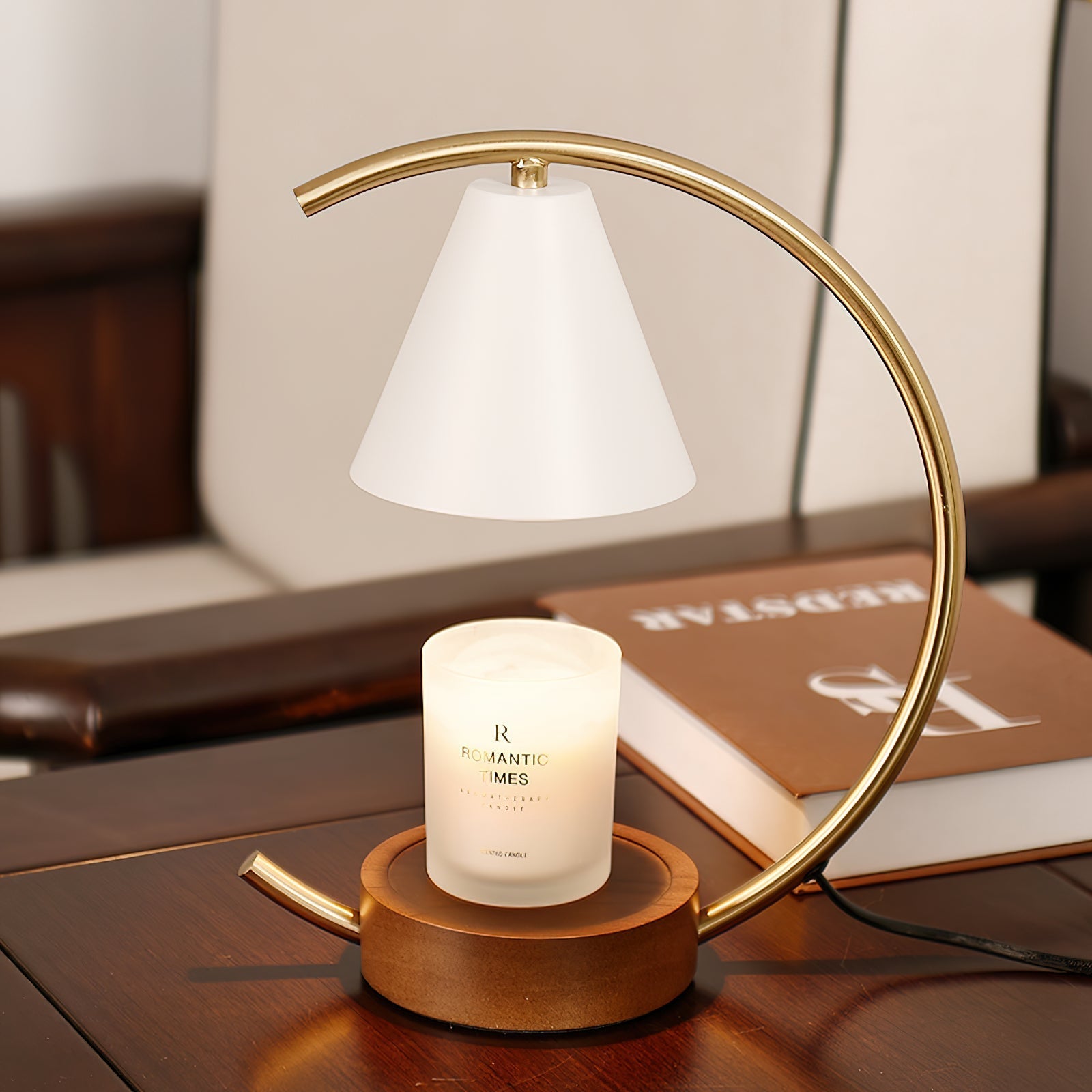 Modern Cone Shade Candle Warmer Lamp