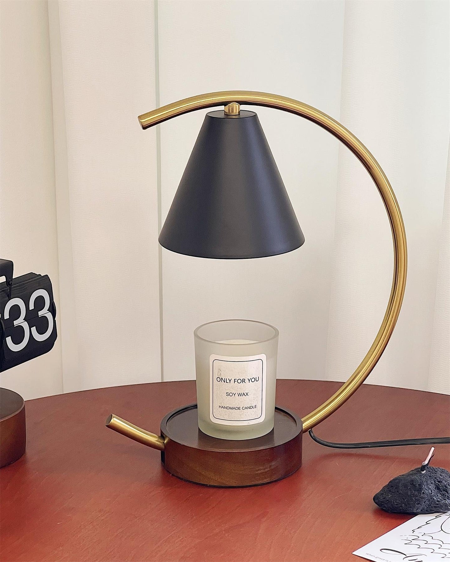 Modern Cone Shade Candle Warmer Lamp