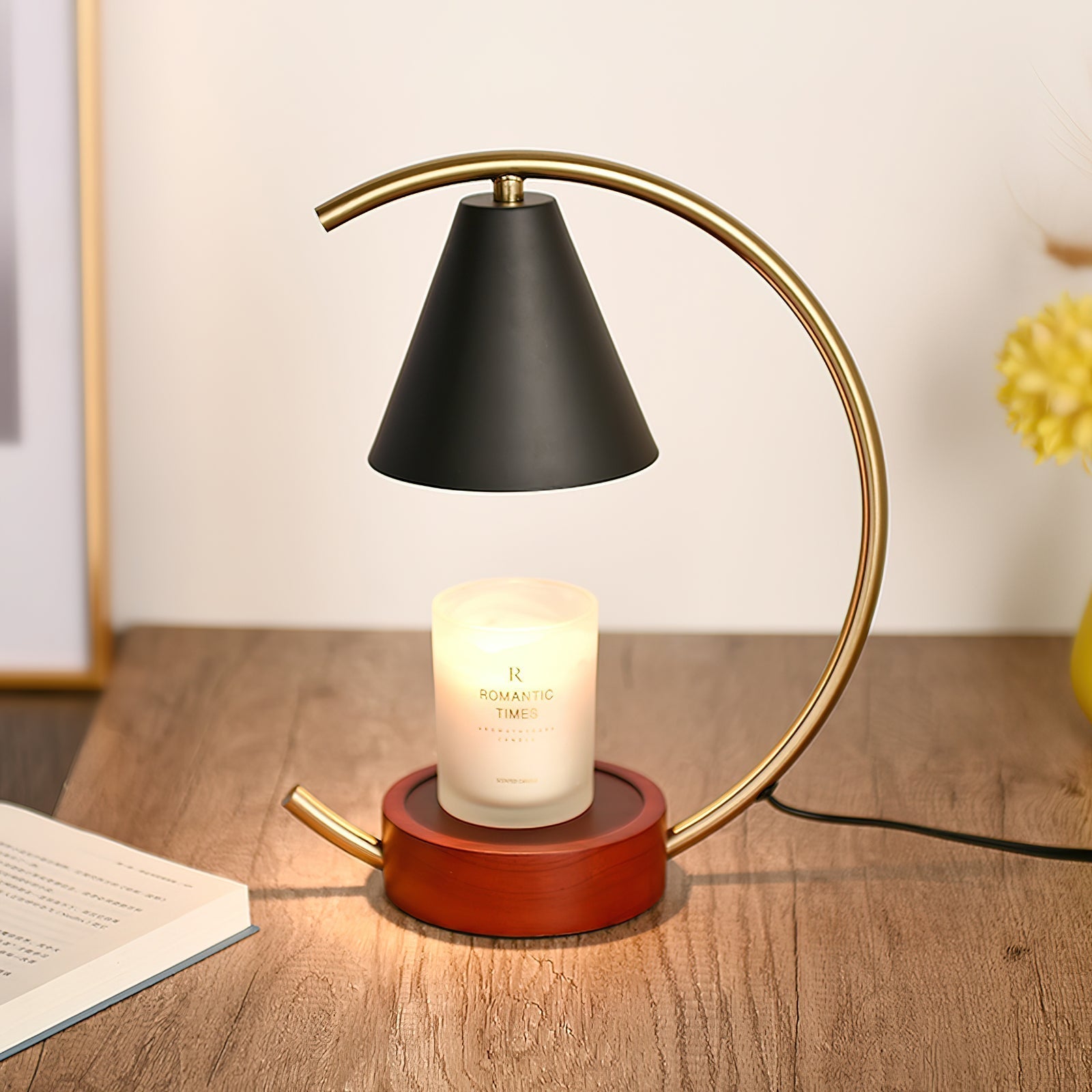 Modern Cone Shade Candle Warmer Lamp