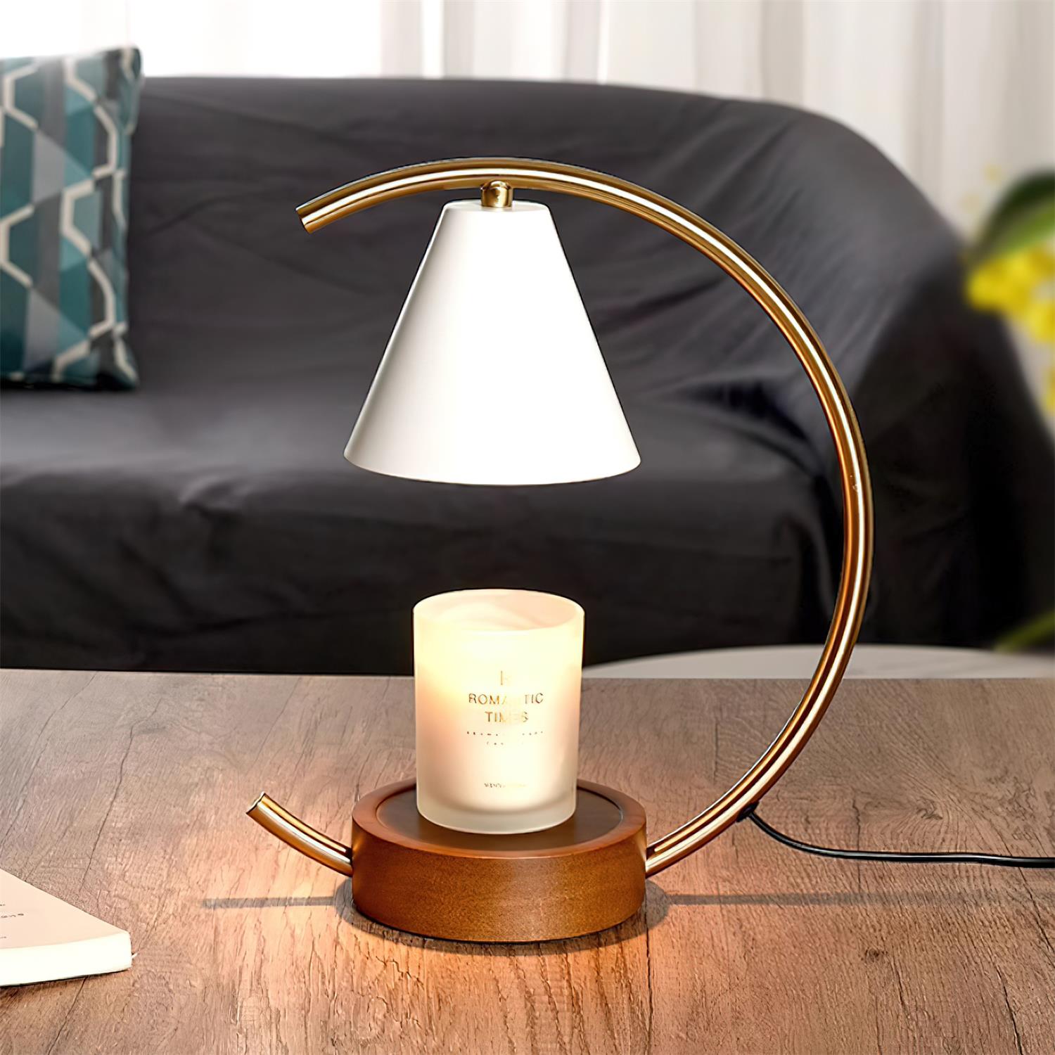 Modern Cone Shade Candle Warmer Lamp
