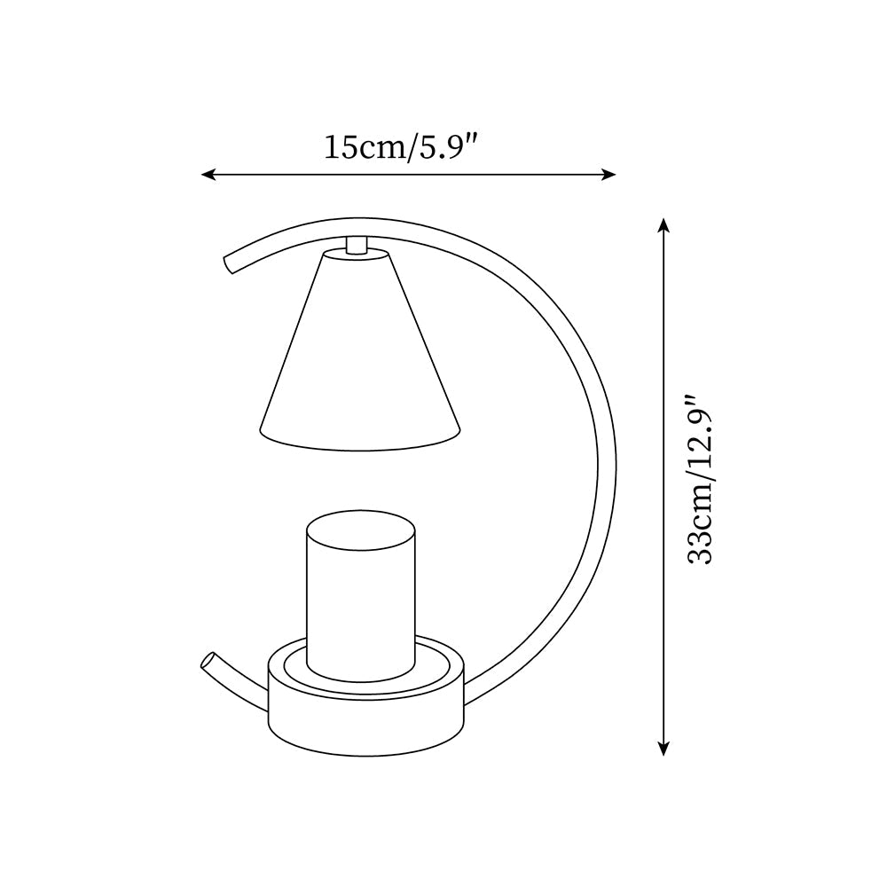 Modern Cone Shade Candle Warmer Lamp