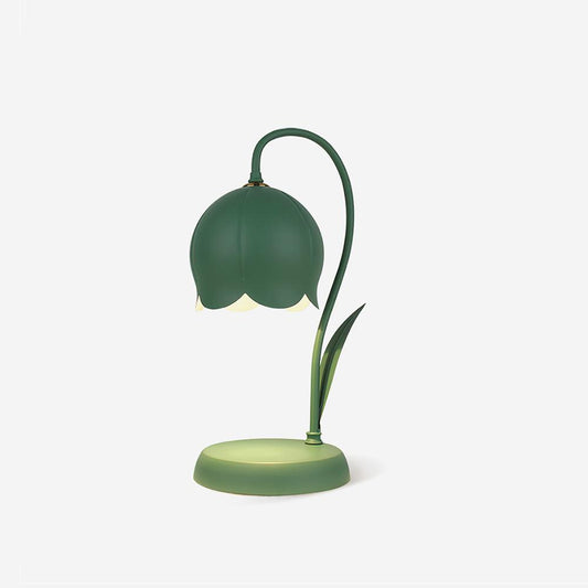 Green Banker Style Candle Warmer Lamp