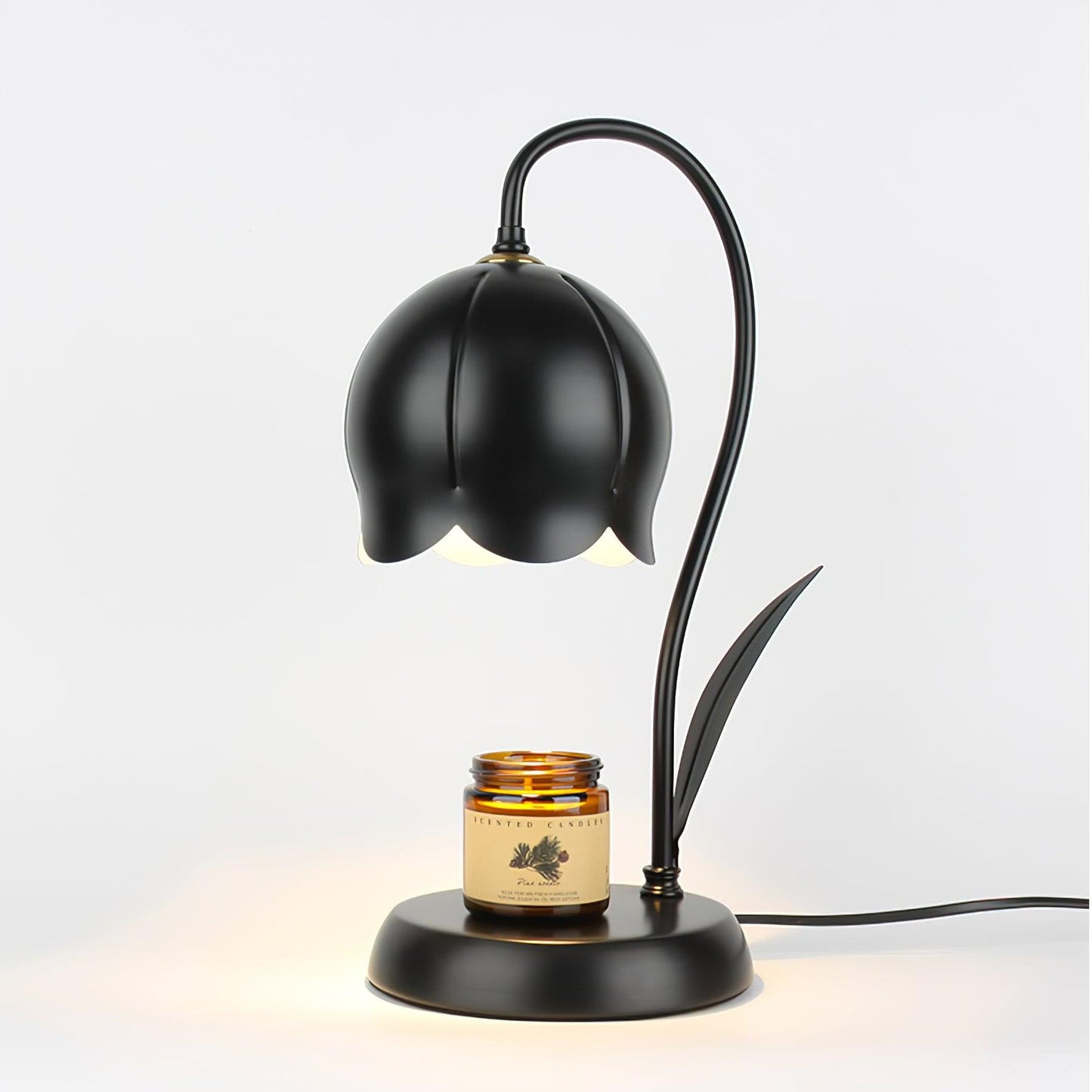 Green Banker Style Candle Warmer Lamp