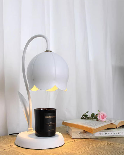 Green Banker Style Candle Warmer Lamp