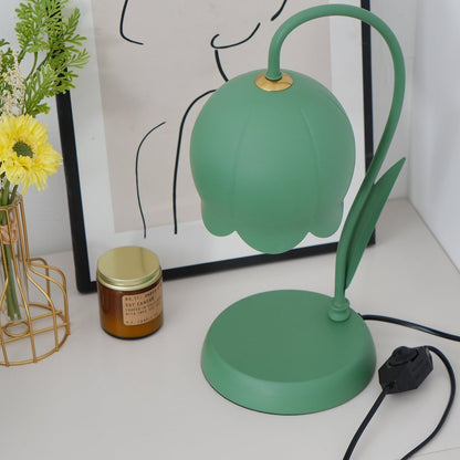 Green Banker Style Candle Warmer Lamp