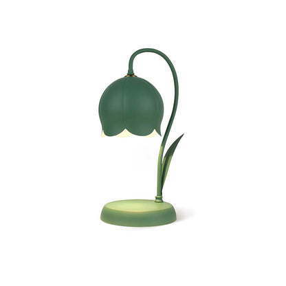 Green Banker Style Candle Warmer Lamp