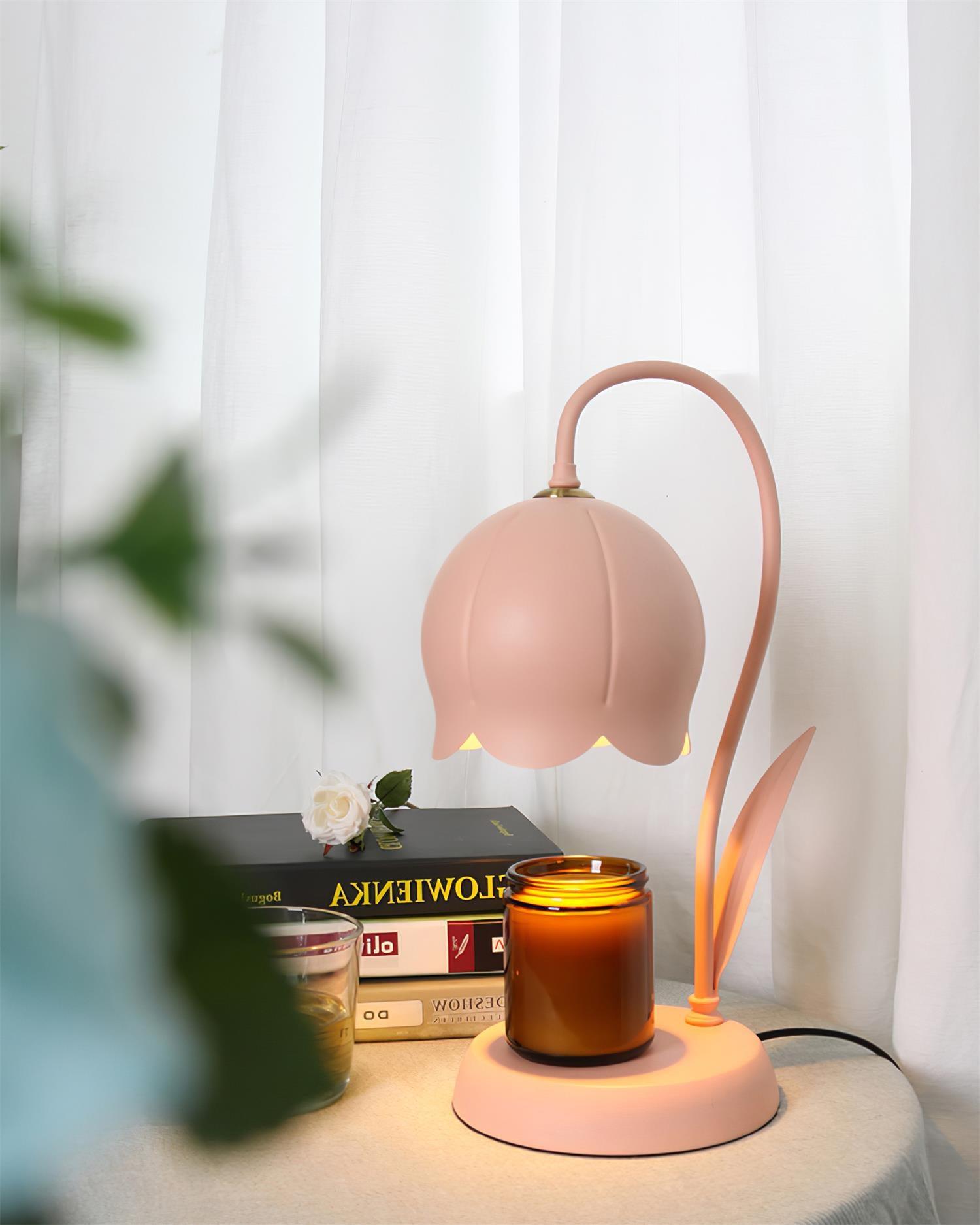 Green Banker Style Candle Warmer Lamp