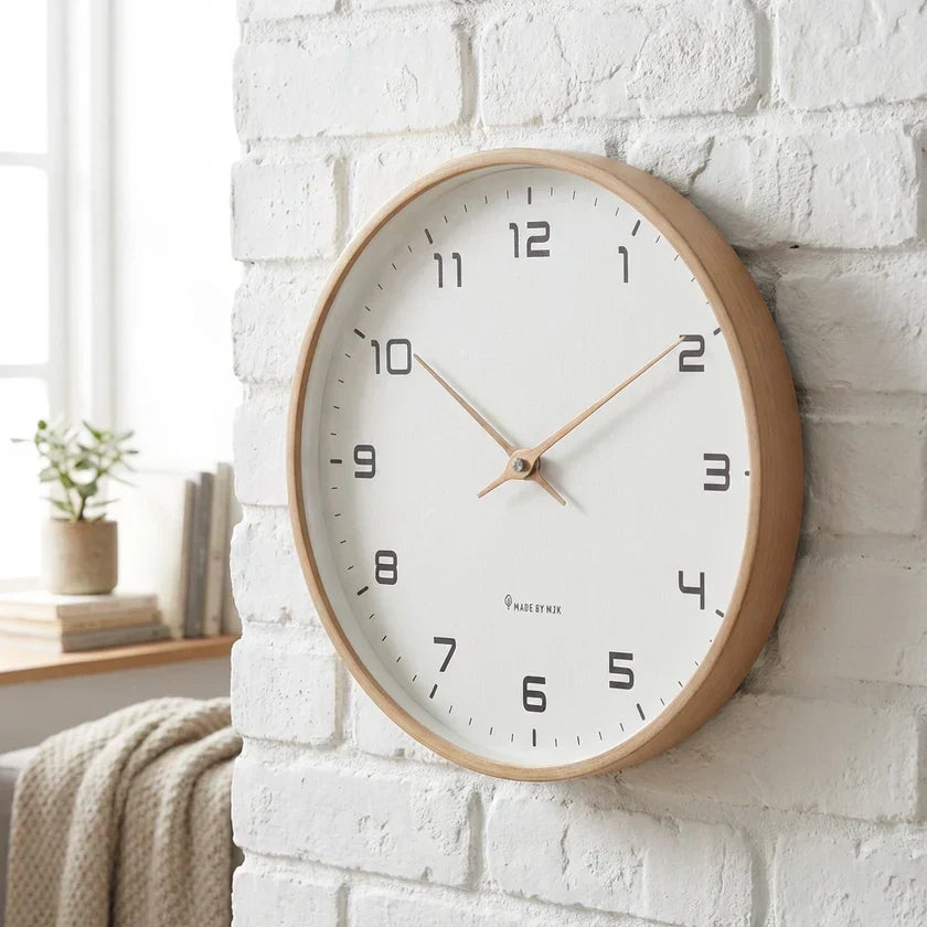 Scandinavian Solid Wood Wall Clock